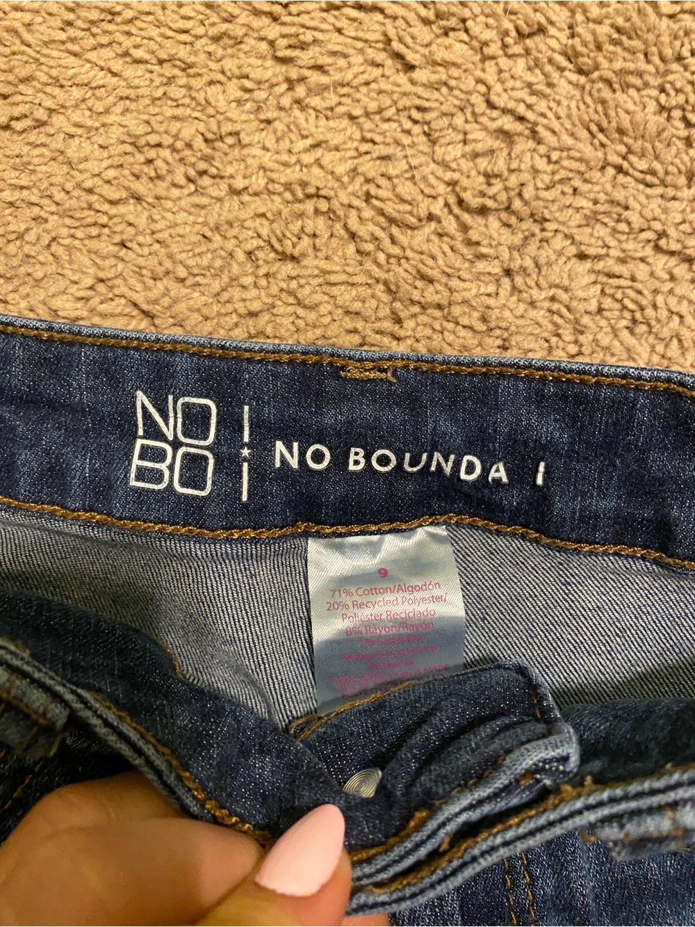 No Boundaries Women's Dark Blue Denim Jean Shorts